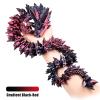 LOCYFENS Large 30" 3D Printed Dragon, Articulated 3D Dragon Toys, Long Crystal Dragon Black Red view 3