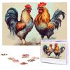1000PCS Jigsaw Puzzle for Adults Personalized Picture Puzzle Rooster and Hen Customized Wooden Puzzle for Family, Birthday, Wedding, Game Nights Gifts Animal Puzzle 29.5x19.7 inches view 1