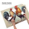 1000PCS Jigsaw Puzzle for Adults Personalized Picture Puzzle Rooster and Hen Customized Wooden Puzzle for Family, Birthday, Wedding, Game Nights Gifts Animal Puzzle 29.5x19.7 inches view 3