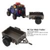 flexman RC Car Trailer, Aluminum Alloy Trailer with Towing Hitch Antislip Rubber Tire Accessories Wrench for Traxxas 1/18 RC Car (Deep Titanium) view 2