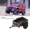 flexman RC Car Trailer, Aluminum Alloy Trailer with Towing Hitch Antislip Rubber Tire Accessories Wrench for Traxxas 1/18 RC Car (Deep Titanium) view 3