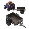 flexman RC Car Trailer, Aluminum Alloy Trailer with Towing Hitch Antislip Rubber Tire Accessories Wrench for Traxxas 1/18 RC Car (Deep Titanium) view 4