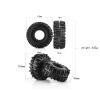 1.9 in RC Crawler Tires 118mm OD Mud Terrain Tires w/Foam Inserts Fit for 1:10 RC Crawler Cars Great Grip Example Axial Traxxas TRX4 6 AXI03007 SCX10 9004 SCX10 III Tamiya CC01 etc%t052 view 2
