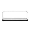 2cm high Brushed Black Bottom Mirror Display Box, Art countertop Display Box, Model dust Box, Sculpture Collection Box, Exquisite high-end Transparent Box, view 1