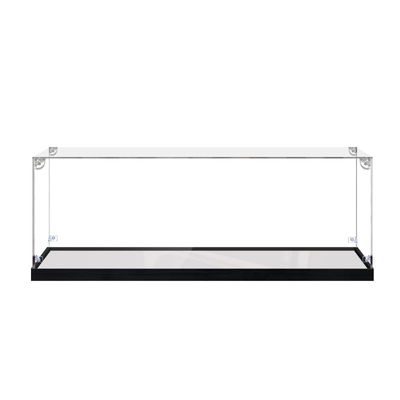 2cm high Brushed Black Bottom Mirror Display Box, Art countertop Display Box, Model dust Box, Sculpture Collection Box, Exquisite high-end Transparent Box,