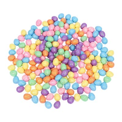 CarpNettore 100Pcs Mini Easter Eggs, Small Glitter Eggs, Foam Easter Eggs for DIY Home Indoor Decor