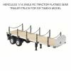 Fit for Hercules 2Axle RC Tractor Flatbed Semi Trailer Truck 1:14 for DIY Fit for Tamiya Modelf1 view 4