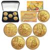 2024 Gold American Women Quarters U.S. Mint 5-Coin Full Set in Capsules with Display Box view 1