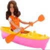 Barbie Dolls and Accessories, 2 Brunette and Blonde Fashion Dolls with Tent, 2 Sleeping Bags, Kayaks and 15+ Camping Accessories view 3