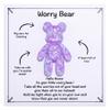 Aesnefe Pocket Bear Hug, Anxiety Relief Gifts, Mental Health Positivity Gift, Autism Fidget Gift, Stress Relief Gifts for Her, Comforting Bear for Son Daughter Back to School, Purple view 1