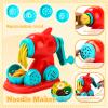 Aprilwolf 59 PCS 3 in 1 Dough Sets for Kids Ages 3-4-8, Art Crafts Dough Tools Kit, Ice Cream Playset Noodle Hamburger Maker Machine, Kitchen Creations Food Play Toys Toddlers Boys Girls view 3
