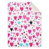 KJIZMO Cotton Soft Cozy Throw Blanket Nursery Swaddle Receiving Blankets for Toddler Bed 30" x 40 - Love Heart view 1