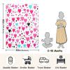 KJIZMO Cotton Soft Cozy Throw Blanket Nursery Swaddle Receiving Blankets for Toddler Bed 30" x 40 - Love Heart view 3