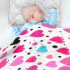 KJIZMO Cotton Soft Cozy Throw Blanket Nursery Swaddle Receiving Blankets for Toddler Bed 30" x 40 - Love Heart view 4