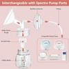 2pcs Breast Pump Collection Bottles for Spectra S2 S1 9 Plus Motif Luna Breast Pumps, 6.oz 180ml Reusable Wide Neck Bottles with Collar and Sealing Disc, Replace for Spectra Bottle view 2