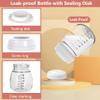 2pcs Breast Pump Collection Bottles for Spectra S2 S1 9 Plus Motif Luna Breast Pumps, 6.oz 180ml Reusable Wide Neck Bottles with Collar and Sealing Disc, Replace for Spectra Bottle view 3