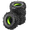 118mm 1.9 inch RC Crawler Tires and 4 Pcs Weighted Silicone liner For most 1/10 Crawler car TRX-4 Axial SCX10 90046 SCX10 III VS4-10 Tamiya CC01 D90 D110%t055 (Green) view 1