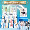 Yilia Magnetic Princess Dress Up Paper Doll, 2025 New Paper Dolls Magnetic Dress Up Dolls for Girls Ages 4-7, Pretend Play Toys Magnet People Clothes Game for Girls Imagine Set Birthday Gift (H Set) view 3