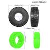 120mm 1.9 RC Crawler Tires 1/10 Fits most 1/10 RC Crawler cars such as SCX10 III TRX4 90046 R197 (Silicone Sponge Dark Green) view 2