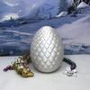 3D Printed Dragon with Dragon Egg, 3D Printed Articulated Red Yellow Blue Cherry Blossom Dragon, Fidget Toy for Autism ADHD, Gift Ideas - D021-RYB view 2