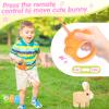 CatchCute Easter Plush Bunny Toys for Kids,Interactive Bunny with Sounds,Can Walk,Wag Tail and Twitch Nose with Remote Control Leash,Easter Eggs with Pull Back Cars,Easter Birthday Gift for Toddlers view 3