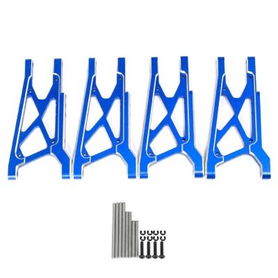 RC Parts for Traxxas for Fiesta for ST for Rally 1/10 RC Car Upgrades Parts Accessories Metal Front and Rear Suspension Arm Set Parts(Blue)