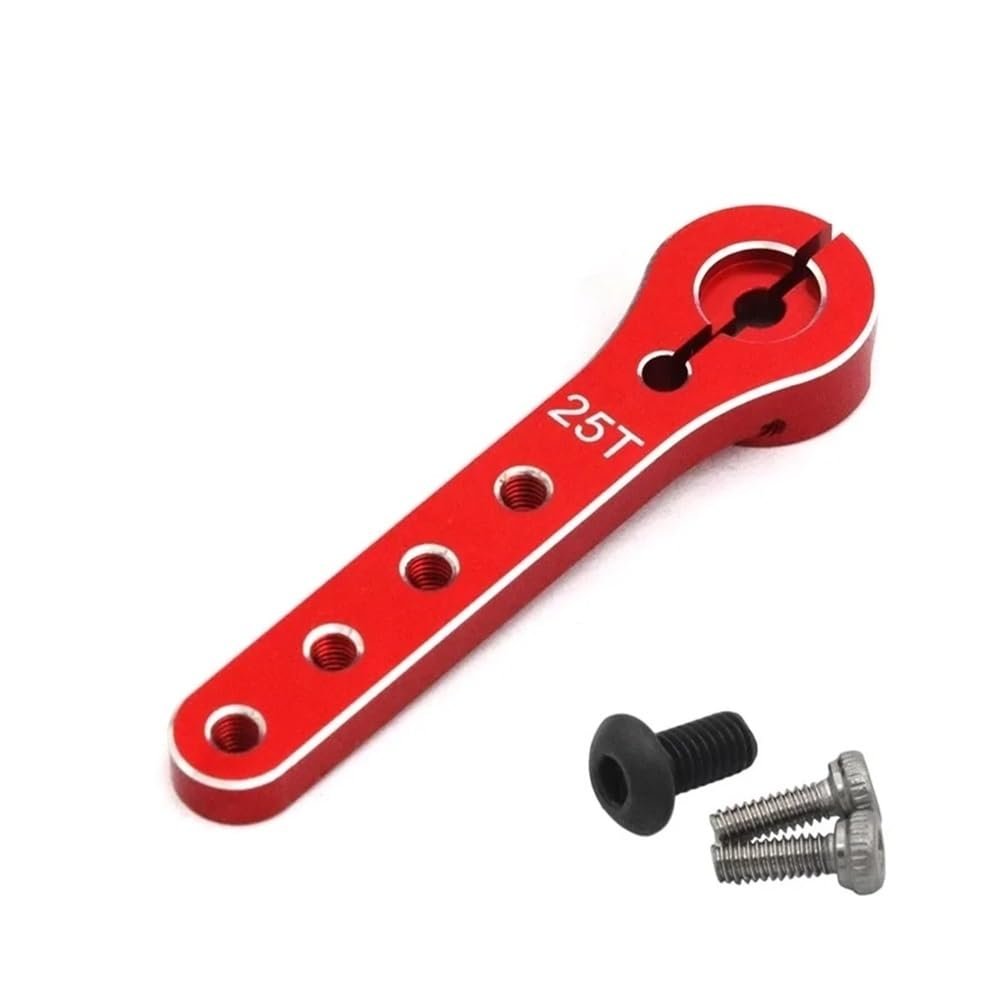 56mm 25T Metal Servo Arm Servo Horn for 1/10 RC Crawler Car Boat Parts(Red)