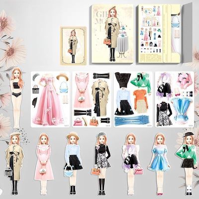 Yilia Magnetic Princess Dress Up Paper Doll, 2025 New Paper Dolls Magnetic Dress Up Dolls for Girls Ages 4-7, Pretend Play Toys Magnet People Clothes Game for Girls Imagine Set Birthday Gift (F Set)