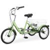 Slsy 16 inch Tricycle Trike Bike Perfect for Beginner Riders, Single Speed 3 Wheel Bikes, Three-Wheeled Bicycles with Adjustable Height and Rear Basket view 1