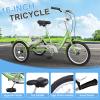 Slsy 16 inch Tricycle Trike Bike Perfect for Beginner Riders, Single Speed 3 Wheel Bikes, Three-Wheeled Bicycles with Adjustable Height and Rear Basket view 3