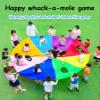 EDCWDTYYEC Parachute Game with Holes, Nursery Agility Training Whack-a-mole Game, Cooperative Game for Kids Birthday Party Parachute Paracadas(4m/9.8ft) view 2