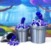 3pcs Articulated Blue Purple White Raccoon and Trashcan, 3D Printed Trash Can,Trash Panda, Articulated Racoon Fidget Toy AR010- Set view 4