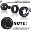 12mm/14mm/17mm Hex RC Wheels and Tires RC Truck Tires 1/10 Scale Tyres Detachable Replacement RC Car Tires RC Car Wheels for Arrma Senton Tires Slash Tires Axial Redcat Rc4wd Hex Fury (Black B) view 2