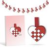 12 DIY Danish Heart Baskets. Precut and Ready to Use, No Tools Needed. Traditional Weaving Paper Craft to Make Julehjerter. Great Home Classroom Decorations. for Experienced Crafters (4x4, Red/White) view 1