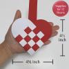 12 DIY Danish Heart Baskets. Precut and Ready to Use, No Tools Needed. Traditional Weaving Paper Craft to Make Julehjerter. Great Home Classroom Decorations. for Experienced Crafters (4x4, Red/White) view 2