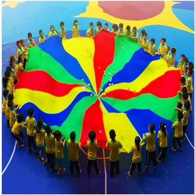EDCWDTYYEC Play Parachute Outdoor Garden Games, Balance & Coordination Play Parachute Game, Resistance Play Parachute for 3-6 Years Old Parachute Paracadas(5m/16.4ft)
