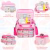 Jaffzora Carrying Case Compatible with Little Tikes Story Dream Machine Books Starter Set, Portable Cute Storage Bag for Storybook, Character & Accessories, Pink(Bag Only) view 3