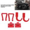 equlup RC Car Trailer, 2PCS Metal Towing Buckle Tow Hooks D Shackles CC01 1/10 RC Crawler Upgrade Parts for Climbing Crawler Car (Red) view 3