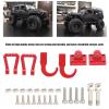 equlup RC Car Trailer, 2PCS Metal Towing Buckle Tow Hooks D Shackles CC01 1/10 RC Crawler Upgrade Parts for Climbing Crawler Car (Red) view 4