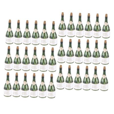 BESTOYARD Empty Party Bubble Bottles 36pcs Wedding Decor Refillable Mini Bottles for Diy Celebrations