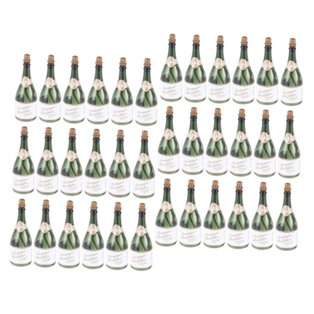 BESTOYARD Empty Party Bubble Bottles 36pcs Wedding Decor Refillable Mini Bottles for Diy Celebrations