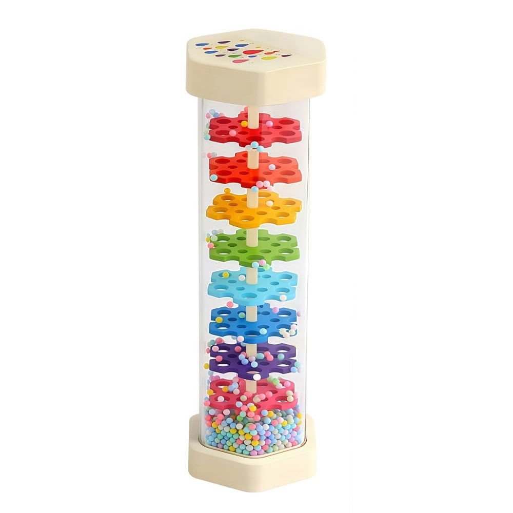 8.8" Rain Sticks for Kids,Wooden Rainmaker Montessori Toys for Baby 6-12 Months,Musical Toys Rattle Sensory Development, Rain Maker Toy Gifts for 6 7 8 9 12 Month Old Newborn Boys Girls Toddlers