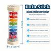 8.8" Rain Sticks for Kids,Wooden Rainmaker Montessori Toys for Baby 6-12 Months,Musical Toys Rattle Sensory Development, Rain Maker Toy Gifts for 6 7 8 9 12 Month Old Newborn Boys Girls Toddlers view 3