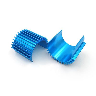 RC Car Motor Heat Sink for 380/390 Motors Aluminum Alloy Cooling Fin for RC Car Upgrades(Blue)