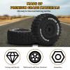 12mm Hex RC Wheels and Tires for 1/10 Slash RC Off-Road Car RC Truck Tires RC Short Course Truck Tires for Traxxas TRX4 Slash Arrma Losi Tenacity Vkar 10sc Hpi RC Buggy Car 4PCS (Style A) - Black view 4