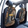Cute Ghost Car Seat Back Kick Protectors,2 Pack Rustic Farmhouse Halloween Kick Mats With Storage Pockets For Vehicles To Protect From Dirt Mud Scratches view 2