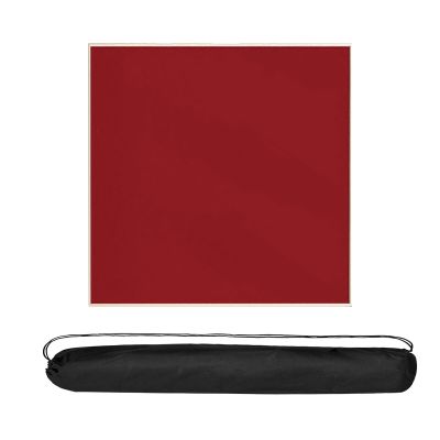 Pure Colour Square Mahjong Mat Poker Card Games Board Games Roll Up Gaming Mat with Carrying Bag(Red,90X90cm/35.4x35.4)
