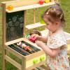 Giant bean Mud Kitchen Playset for Kids, Deluxe Wooden Toy Play Kitchen Set for Boys and Girls Ages 3-8 Indoor & Outdoor Activities, with Sand and Water Sink, Cookware Pots view 4