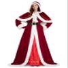 3X-Large 4 Pieces Mrs Claus Costume Set for Women and 8-10Years Girls Santa Dress view 2