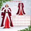 3X-Large 4 Pieces Mrs Claus Costume Set for Women and 8-10Years Girls Santa Dress view 4